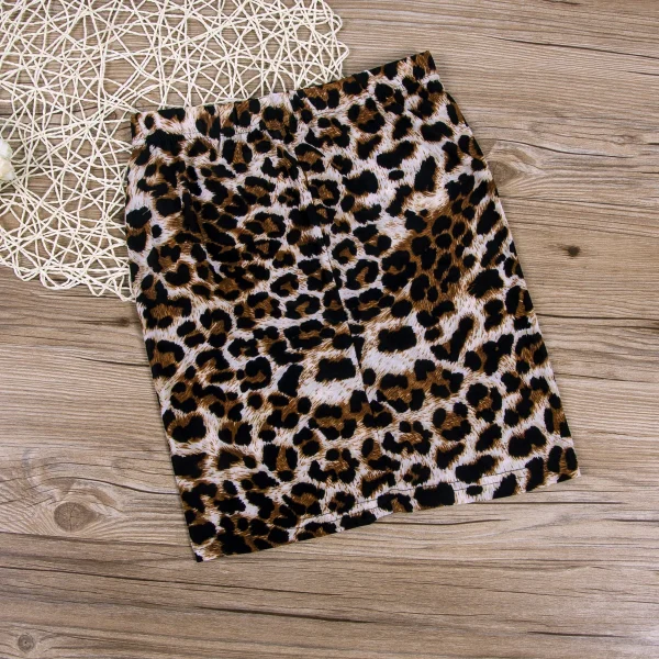 Mini Jupe Léopard Femme Sexy Taille Haute