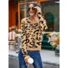 Pull léopard manches longues slim