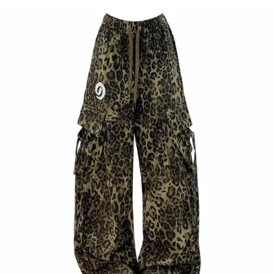 pantalon leopard baggy femme