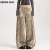 pantalon leopard femme cargo streetwear