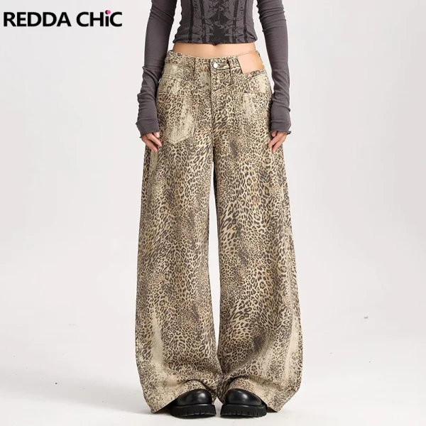 pantalon leopard femme cargo streetwear