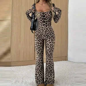 combinaison femme leopard stylé
