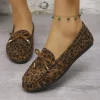 Mocassin léopard femme
