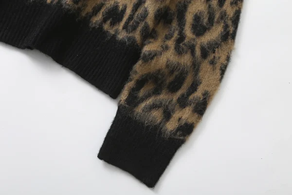 Pull léopard femme col rond printemps 2025