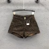 Short léopard femme taille haute – Jean irrégulier large