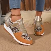 Basket léopard compensée femme – Sneakers