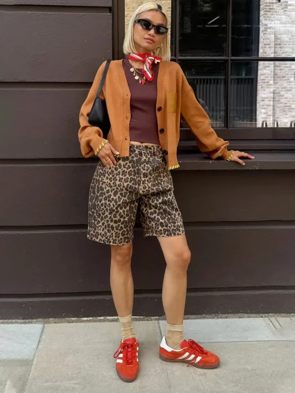 Short léopard femme en coton – Street style chic et confortable
