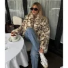 Manteau léopard femme – Fausse fourrure chaude et ample