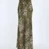 Jupe longue léopard femme taille haute – Maxi élégante et vintage