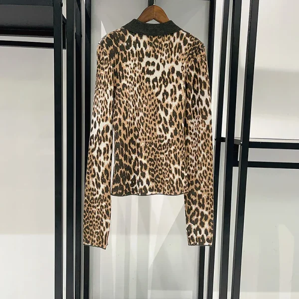 Pull léopard femme vintage manches longues – Leopard Everyday