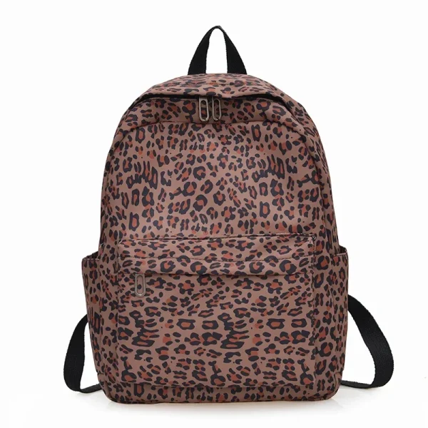 Sac à dos léopard grande capacité femme