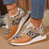 basket compensée leopard sneaker