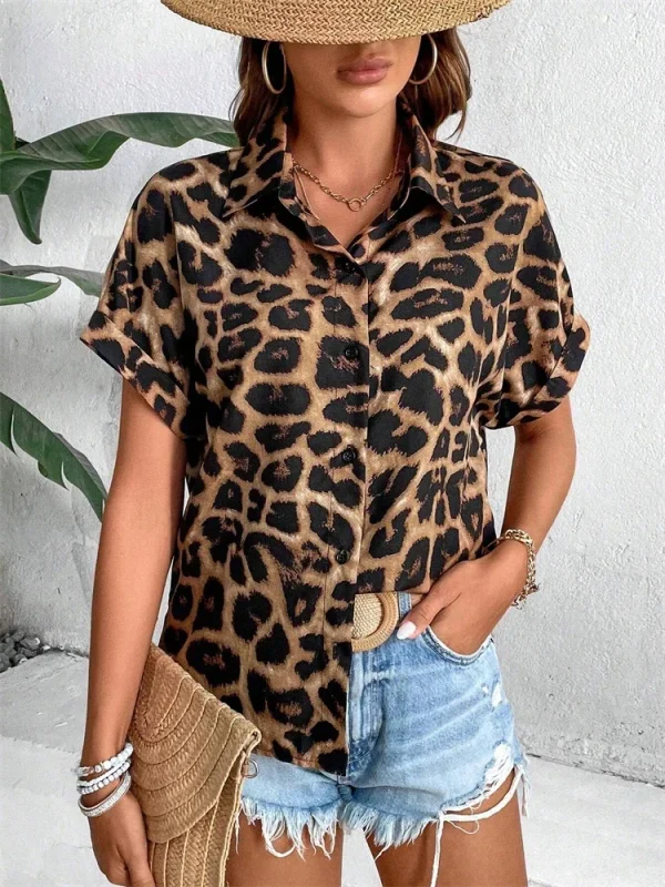 chemise leopard femme