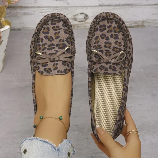 Mocassin léopard femme