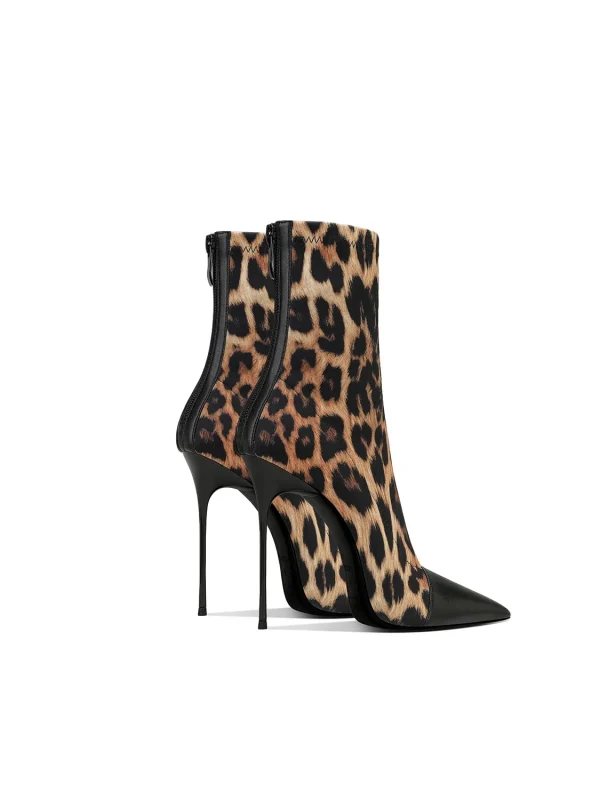 Bottines léopard femme – boots talon pointu marron chic