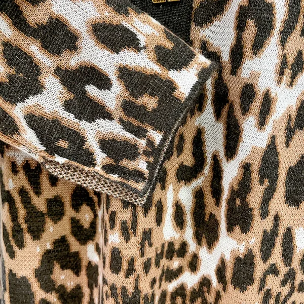 Pull léopard femme vintage manches longues – Leopard Everyday