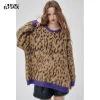 pull leopard oversize femme