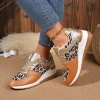 Basket léopard compensée femme – Sneakers