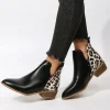 boots leopard femme