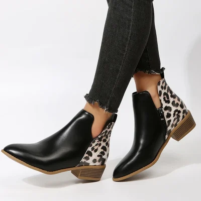 boots leopard femme