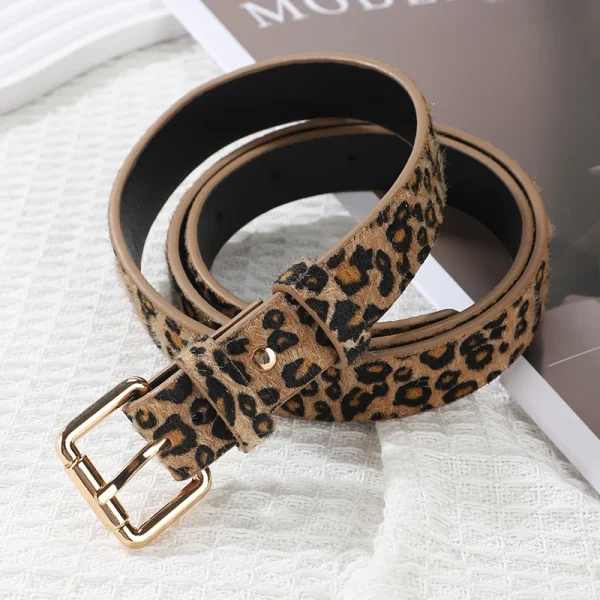 Ceinture femme léopard – design simple et tendance pour jeans