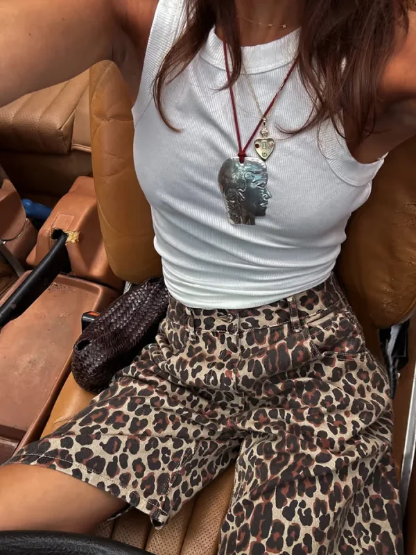 Short léopard femme en coton – Street style chic et confortable