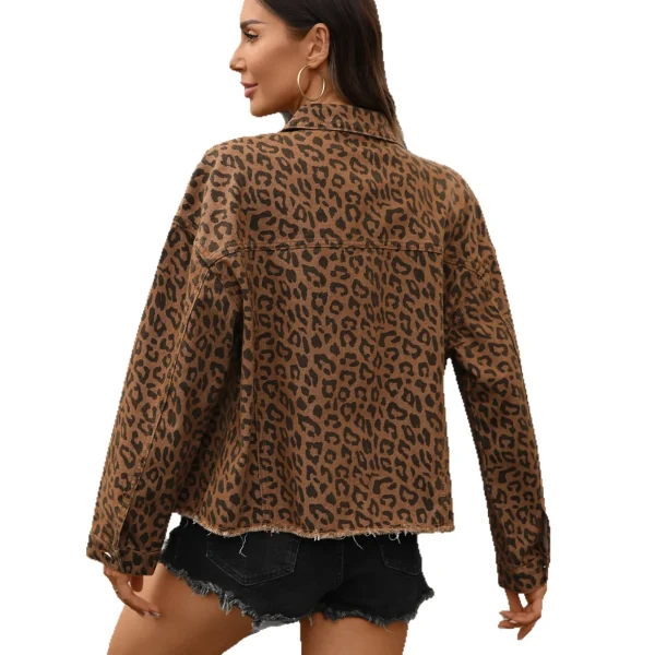 Veste en jean léopard femme – Style vintage
