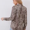 Chemisier motif leopard femme