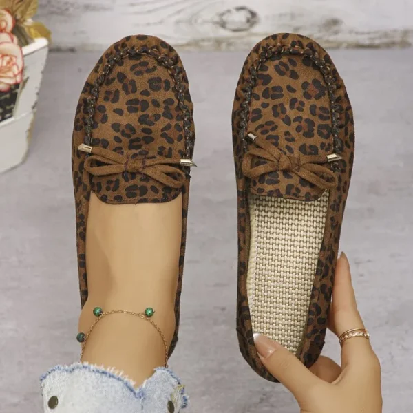 Mocassin léopard femme
