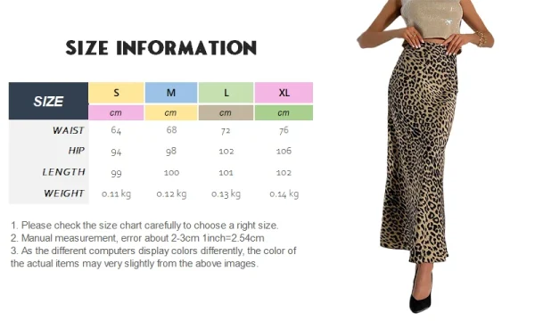 Jupe longue léopard femme taille haute – Maxi élégante et vintage