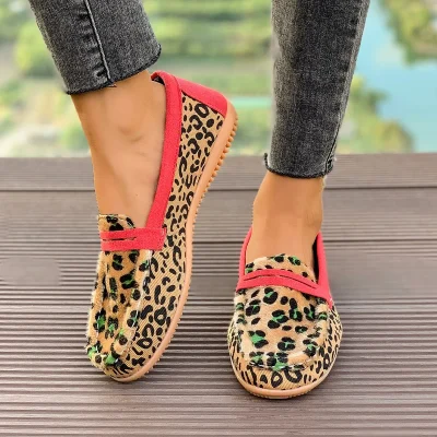 mocassin leopard femme