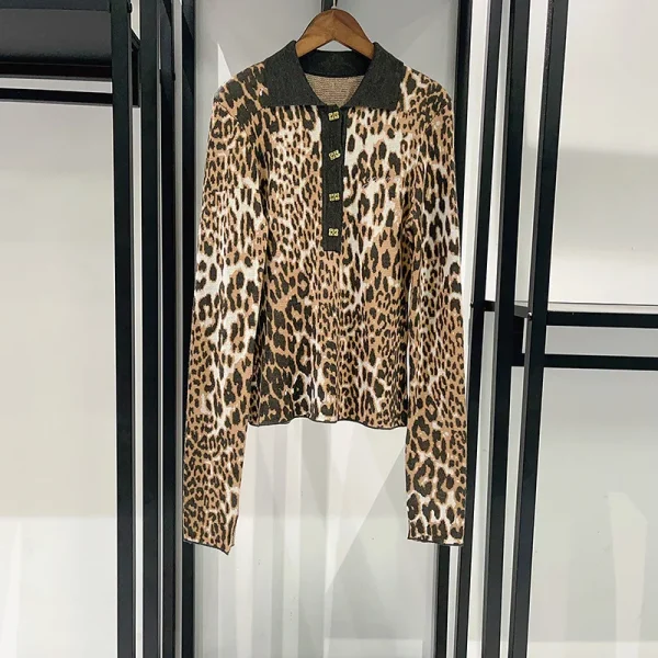 Pull léopard femme vintage manches longues – Leopard Everyday