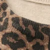 Pull léopard femme col rond tricoté – Mode automne