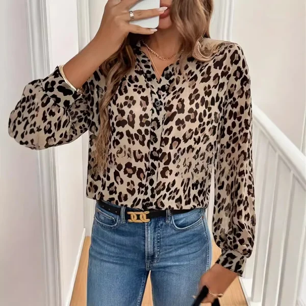 chemise leopard femme