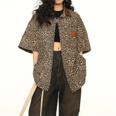 chemise leopard oversize