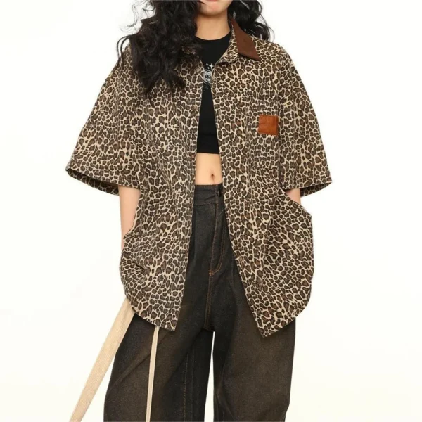 chemise leopard oversize