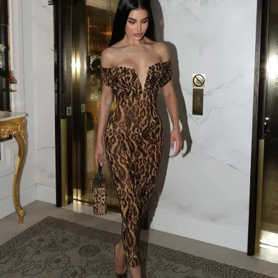 robe imprimée leopard
