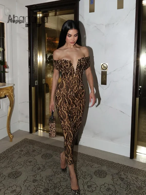 robe imprimée leopard