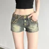 Short léopard femme denim rétro sexy hot pants