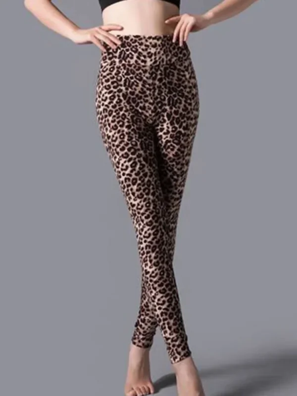 leggings leopard beige