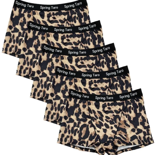 Culotte léopard femme – Lot de 5 slips taille haute confortables