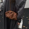 Petit sac léopard rétro – sac bandoulière froissé