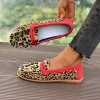 Mocassin léopard femme