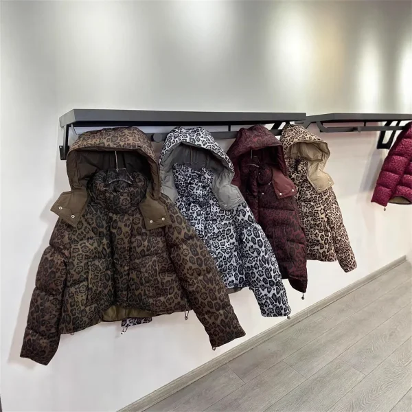 Blouson imprimé léopard femme à capuche – Court et décontracté