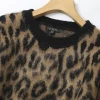 Pull léopard femme col rond printemps 2025