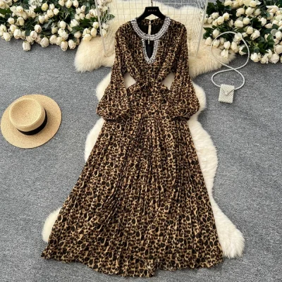robe leopard femme elegante