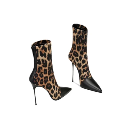 bottine leopard femme