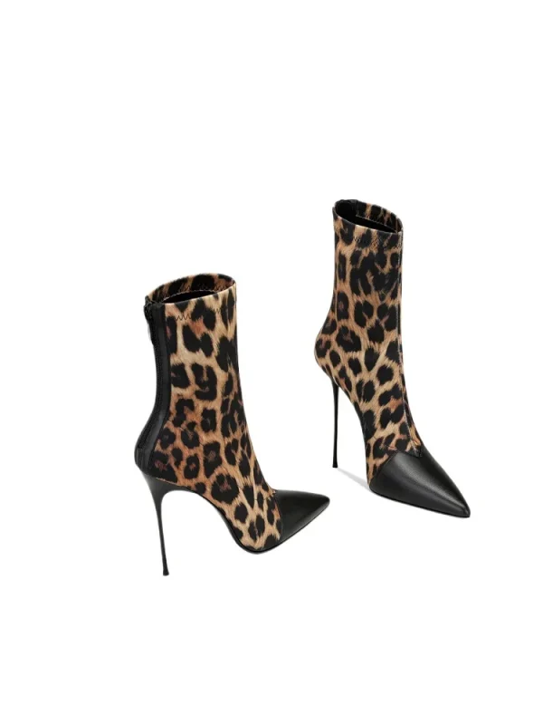bottine leopard femme