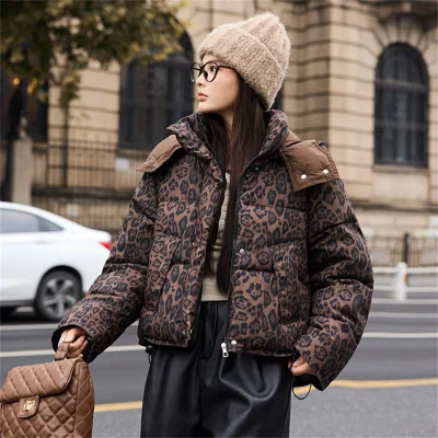 blouson imprimé leopard
