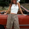 short leopard femme